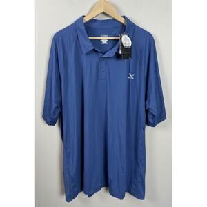 NWT Moheen Cool Dri Polo Shirt Blue Plus Size 3XL UPF50+ Outdoor Golf Men’s